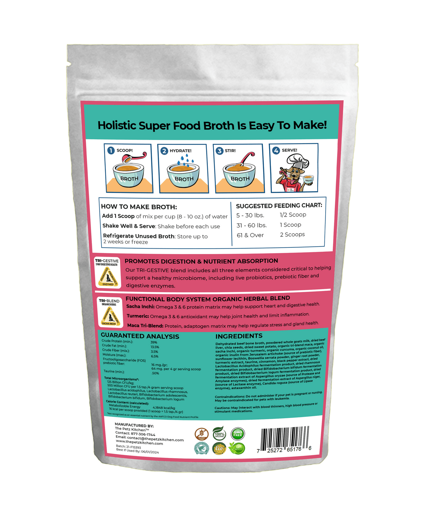 Petz Kitchen Goats Milk & Bone Broth Protein Max Blend for Complete Pet Wellness-3