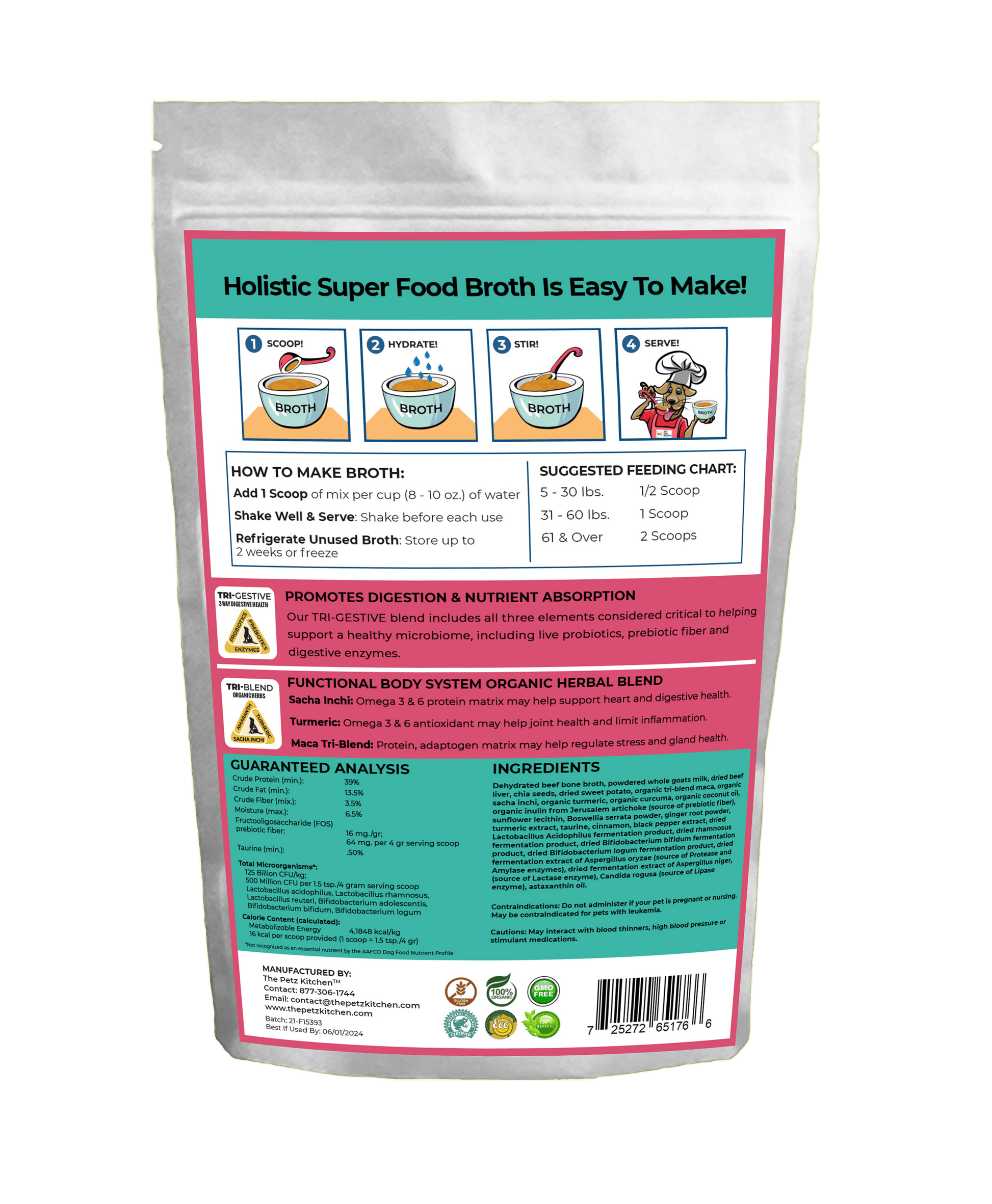 Petz Kitchen Goats Milk & Bone Broth Protein Max Blend for Complete Pet Wellness-3