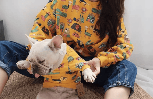 Love Print Matching Cardigan-Sweater Set for Pet and Owner-10